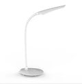 White LED desk lamp with USB charging and touch switch on a desk