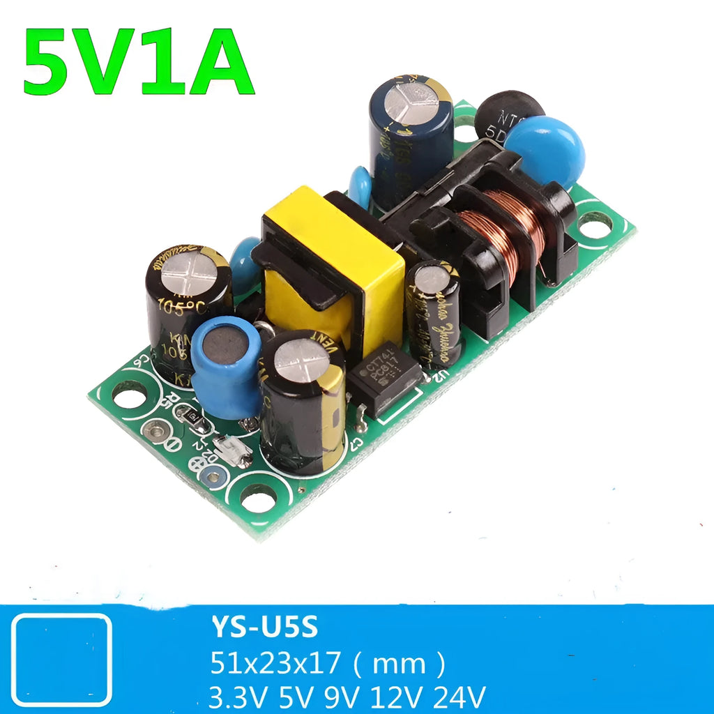 YS-U5S metal-cased switching power board module for AC to 5V DC conversion