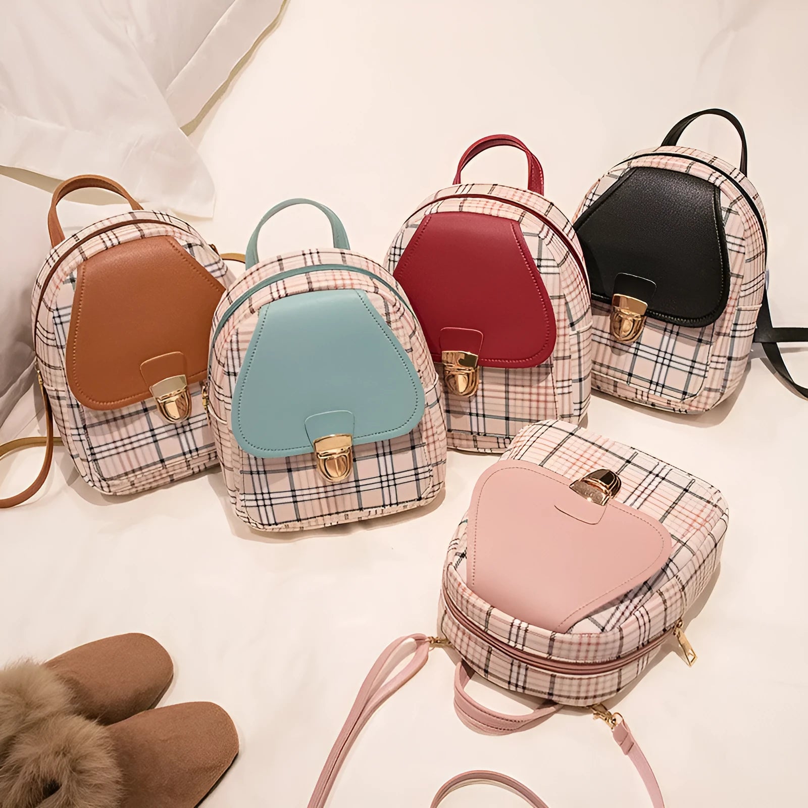 Diagonal one shoulder phone bag in PU leather available in five colours