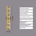 Crystal wall lamp with LED tri-colour light in chrome or gold finish showing multiple size options