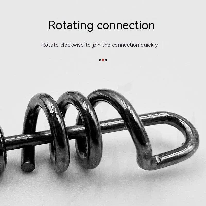 Copper or stainless steel fishing swivel connector, 8-shaped split ring in seven colour-coded sizes.