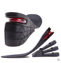 Height boosting insoles with air cushion design and ventilation holes for men