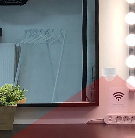 White wireless infrared body sensor with ZigBee 3.0 for home security