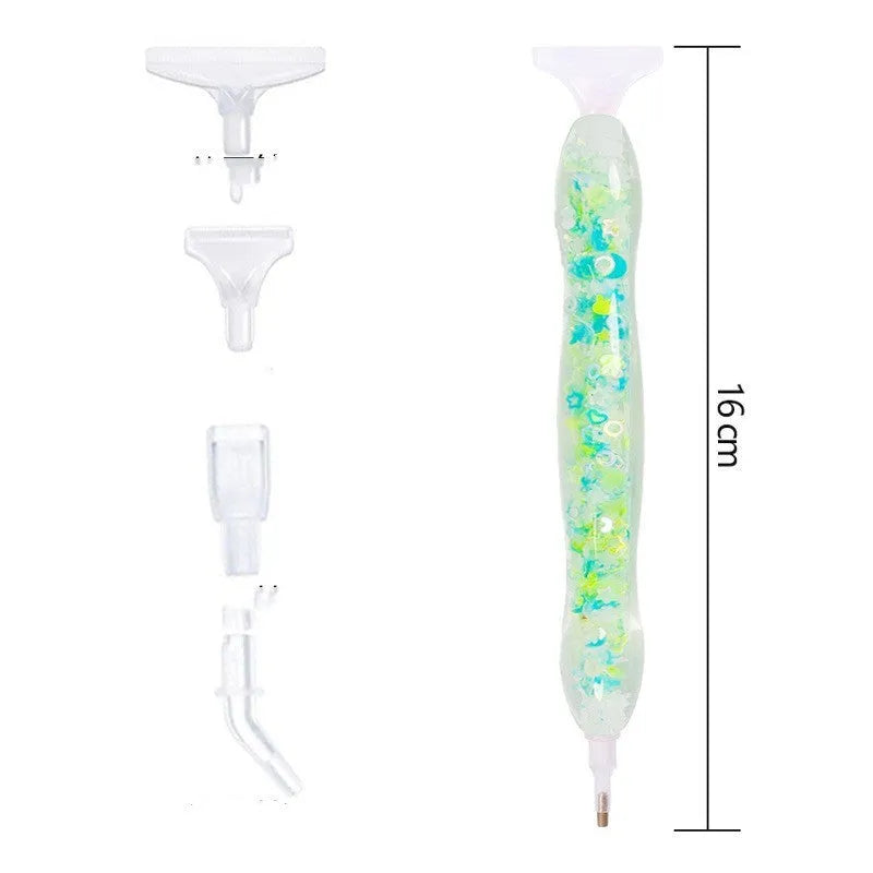 Luminous resin dot drill pen for diamond painting with glow-in-the-dark tip and modern simple style
