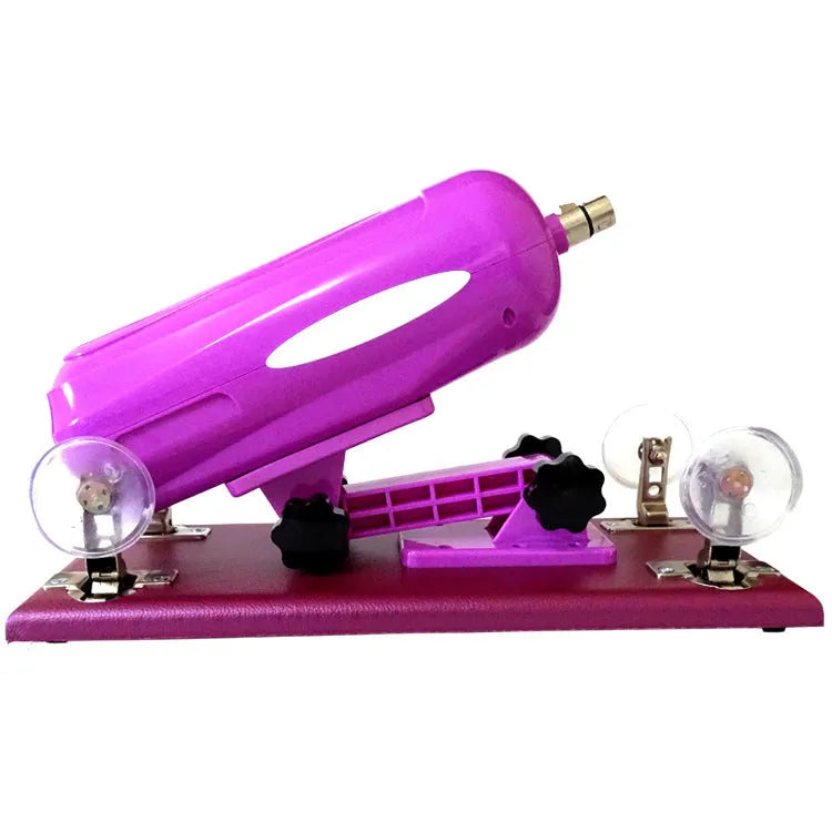 Bobb women's automatic telescopic thrusting sex tool in purple PVC material