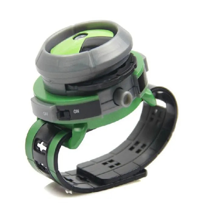 Ben 10 Omnitrix kids projector watch in medium size, showing dial with projector function and PVC strap