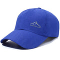 Adjustable polyester baseball cap in Army Green colour with breathable hollow design on a white background.