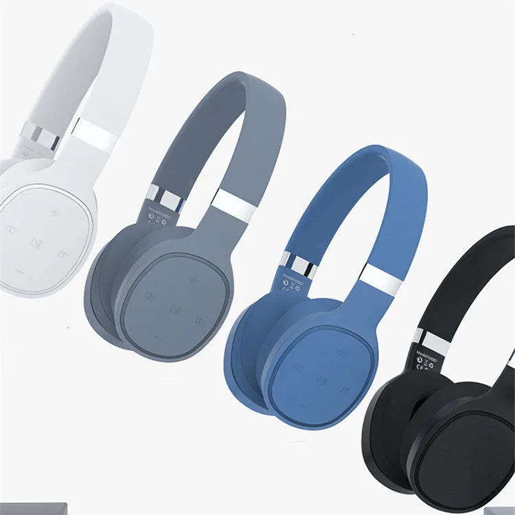 Wireless Bluetooth headset in black, showing over-ear design with 40mm speakers and Bluetooth 5.0 connectivity.