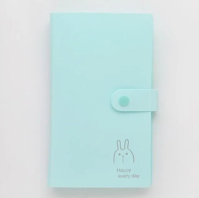 Business card holder book PVC PP 190mm x 120mm with smile logo and protective shell