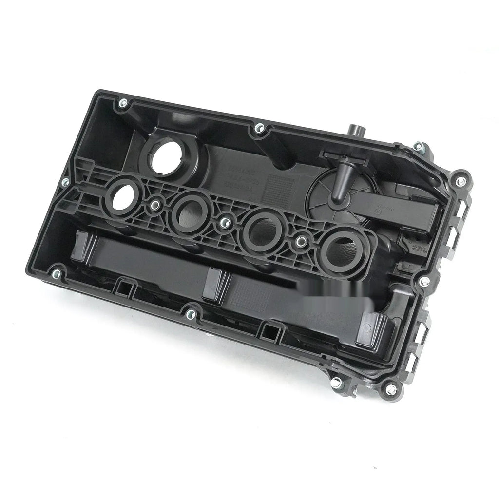 Black PCV engine valve cover for 1.6L Chevrolet Cruze, 42cm length, with mounting holes visible