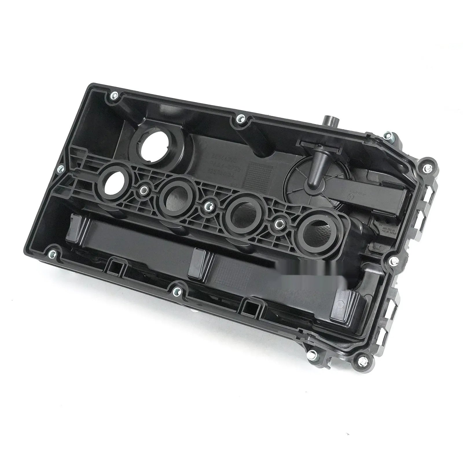 Black PCV engine valve cover for 1.6L Chevrolet Cruze, 42cm length, with mounting holes visible
