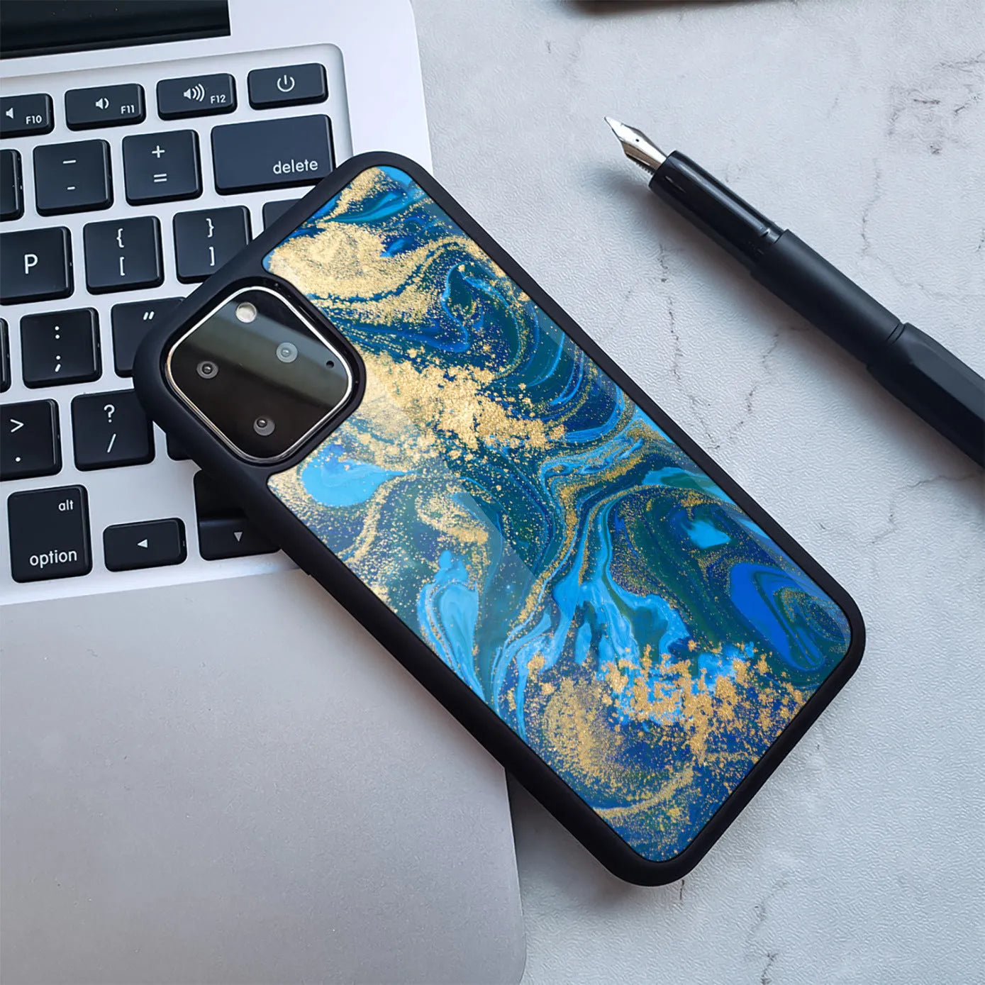 Huawei mobile phone case with marbling pattern design in multiple colour options