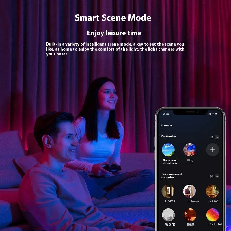 Smart WiFi Bluetooth RGBW colour changing ceiling downlight with remote control