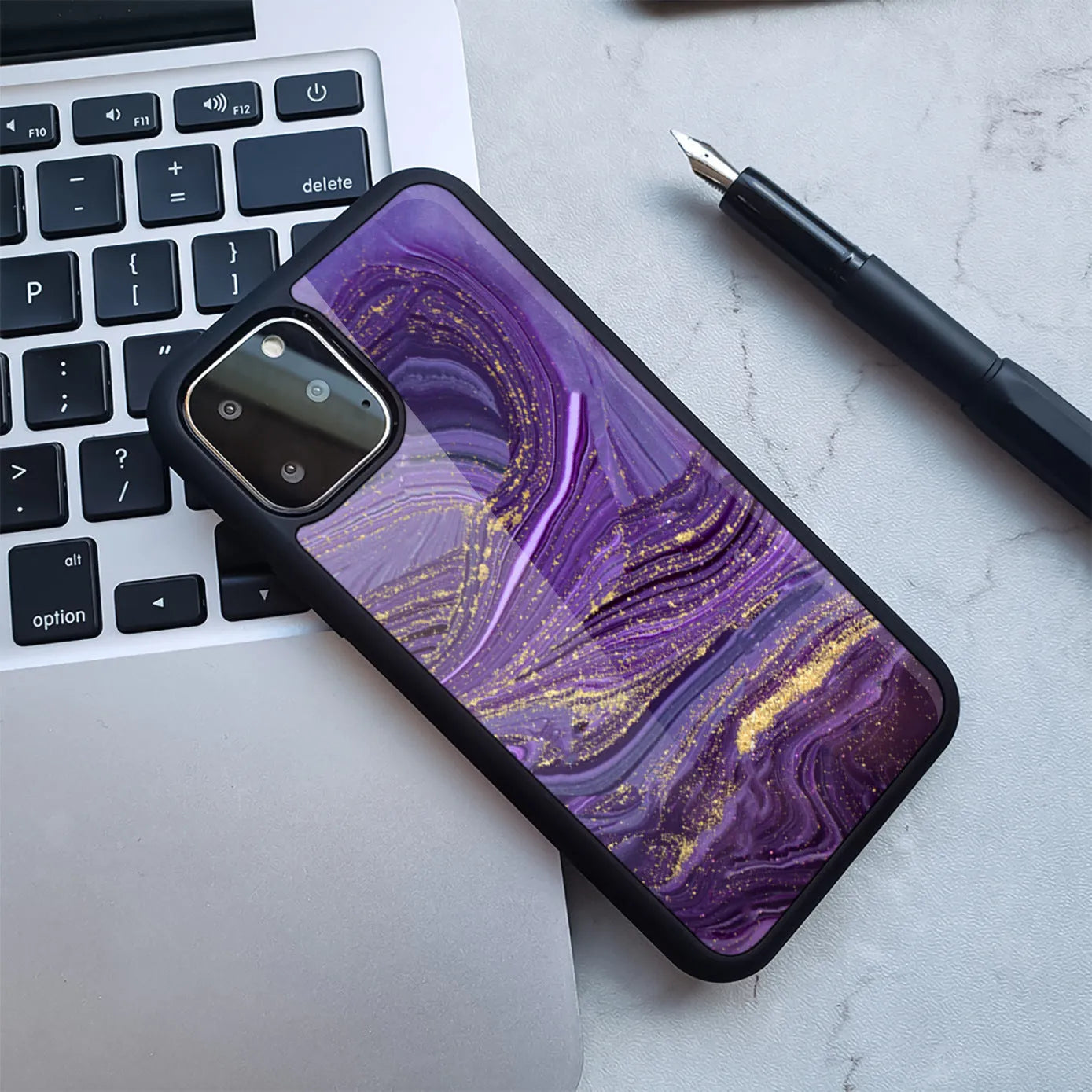 Huawei mobile phone case with marbling pattern design in multiple colour options
