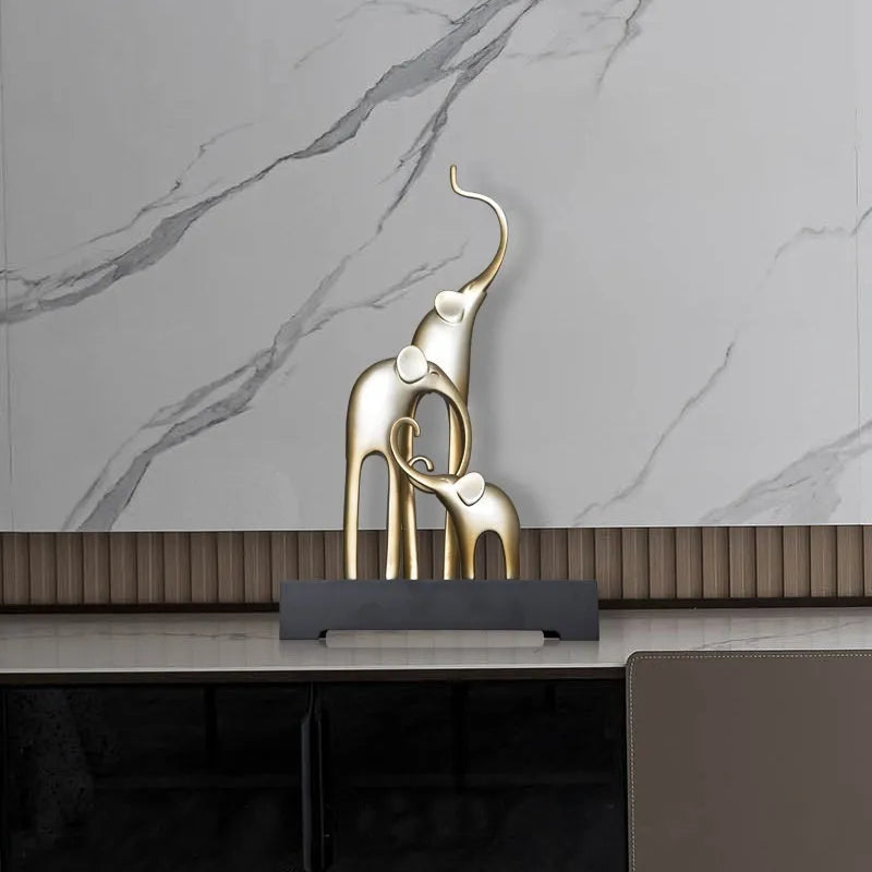European style elephant decorative craft ornament with gold electroplated or painted colour finishes