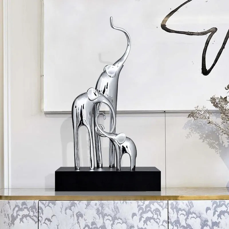 European style elephant decorative craft ornament with gold electroplated or painted colour finishes