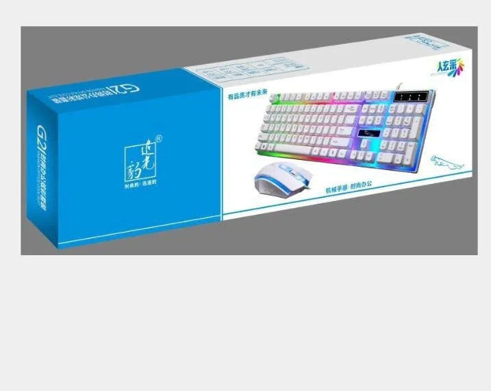 G21 wired USB mouse and PS/2 keyboard set in black with cable and ergonomic design
