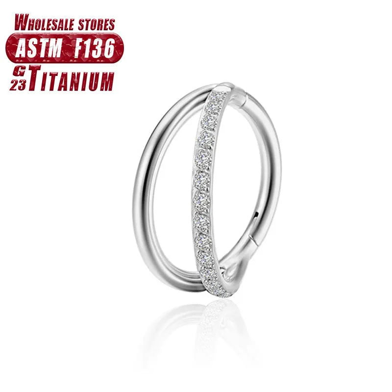 Titanium alloy nose ring F136 piercing jewellery in multiple colours and sizes