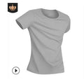 Quick-drying waterproof anti-fouling plain round neck short sleeve T-shirt in white, black, blue for unisex active wear