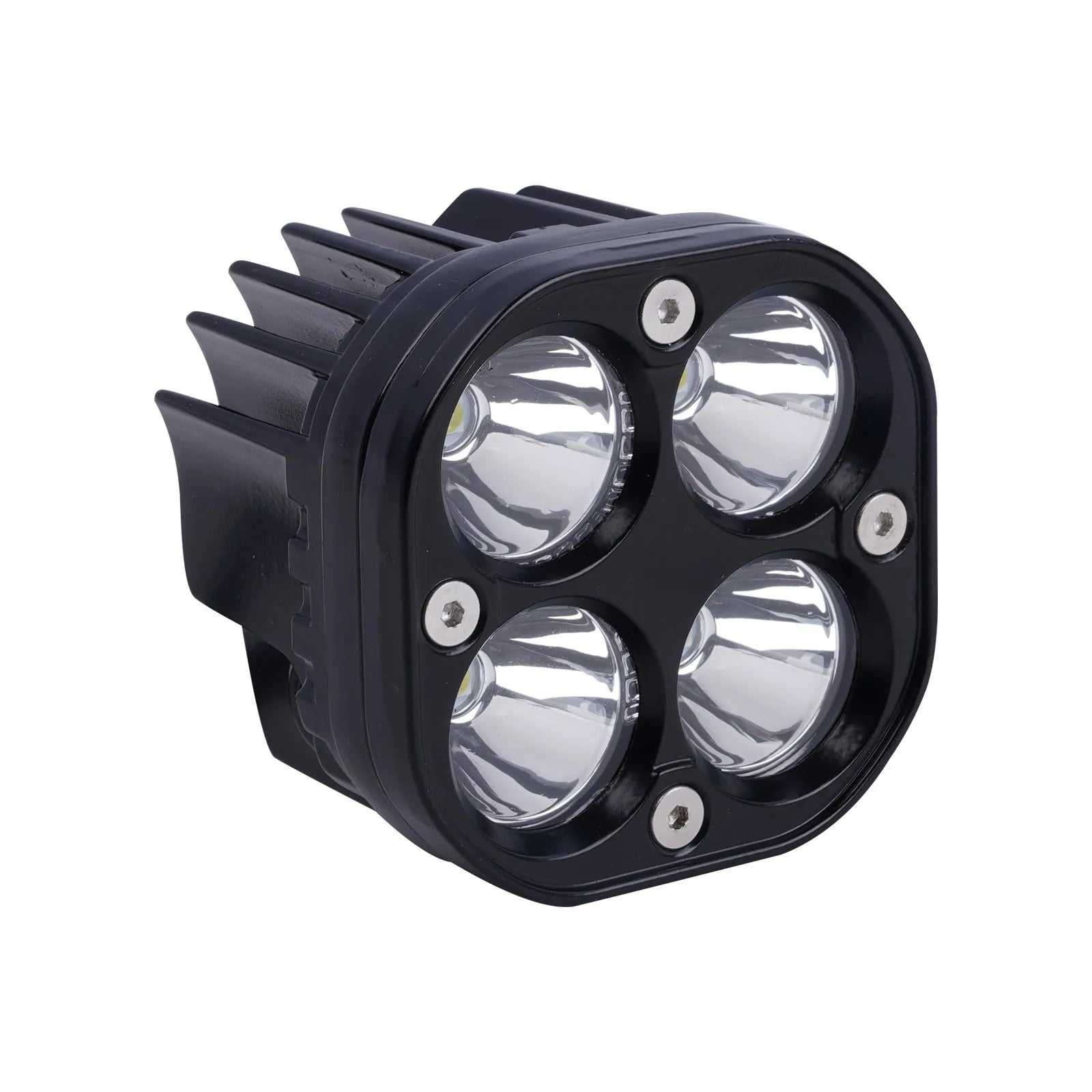Four-leaf clover pattern vehicle spotlight with aluminium mounting base