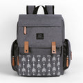 LAND large capacity oxford cloth nappy backpack with changing mat in grey colour
