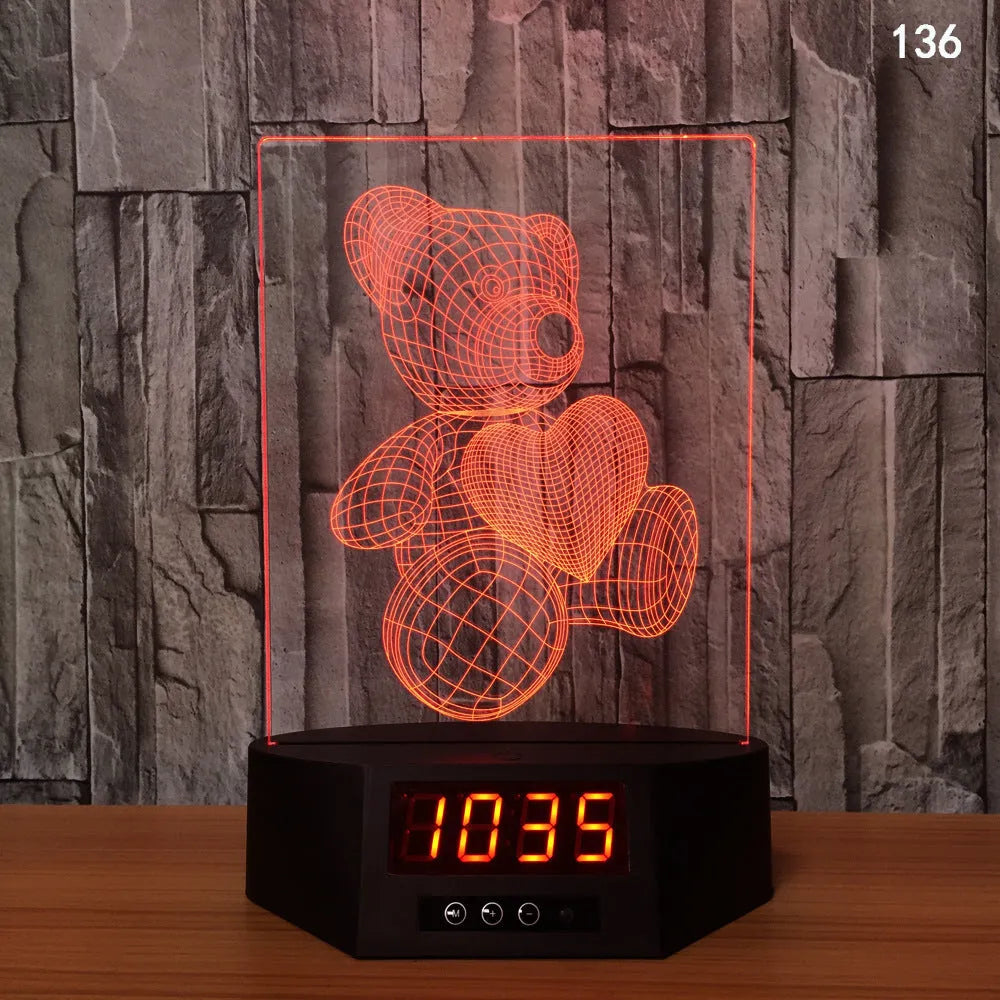 3D glowing electronic dolphin night light with remote control on table