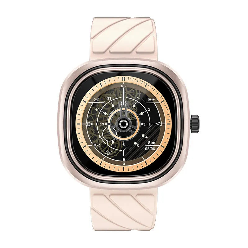 Fashion Bluetooth smart bracelet sports watch with black silicone wristband and touch screen display