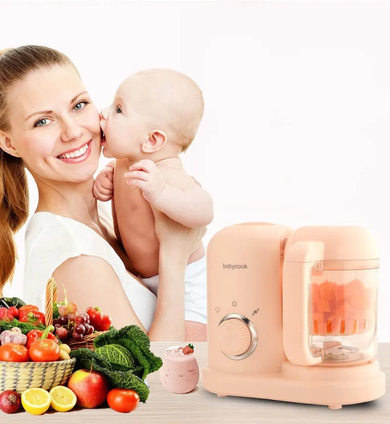 Green baby food processor with steamer and blender functions, 10-litre capacity
