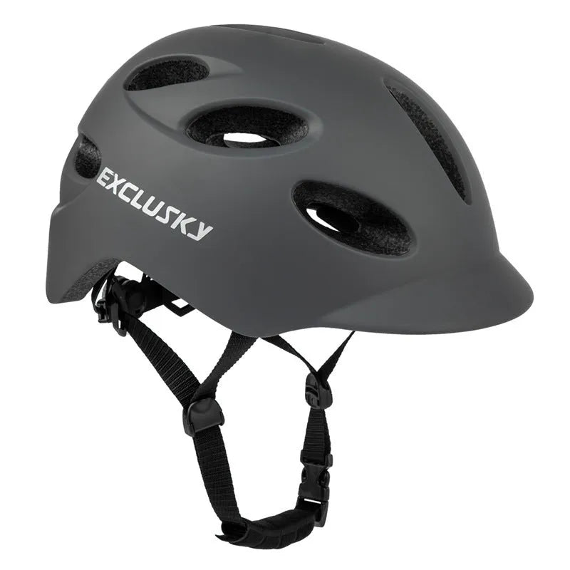 Electric LED cycling helmet with tail light, In-Mold PC shell and EPS liner, available in multiple colours and sizes M/L