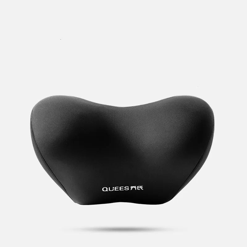 Black grey memory foam lumbar support pillow and headrest for car seat