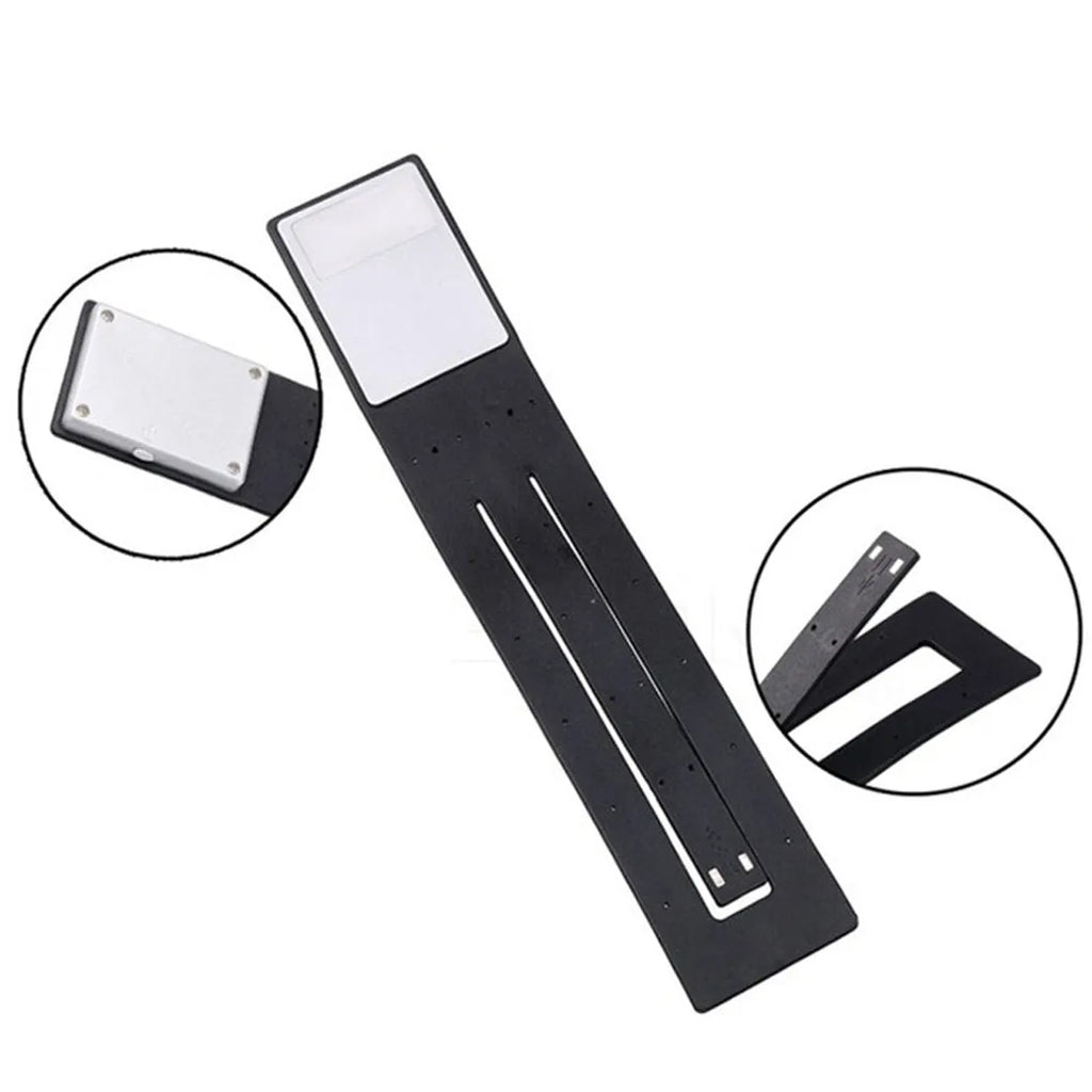 LED Kindle light in black, USB rechargeable flexible clip book lamp for e-readers