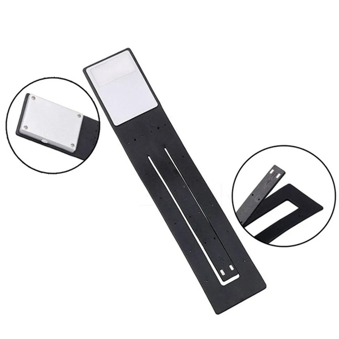 LED Kindle light in black, USB rechargeable flexible clip book lamp for e-readers