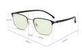 Flat without degree anti-blue glasses with PC lens, 20g, in black colour on white background