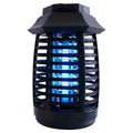 Black aromatherapy mosquito lamp with metal grid and choice of UV or LED tubes for indoor insect control