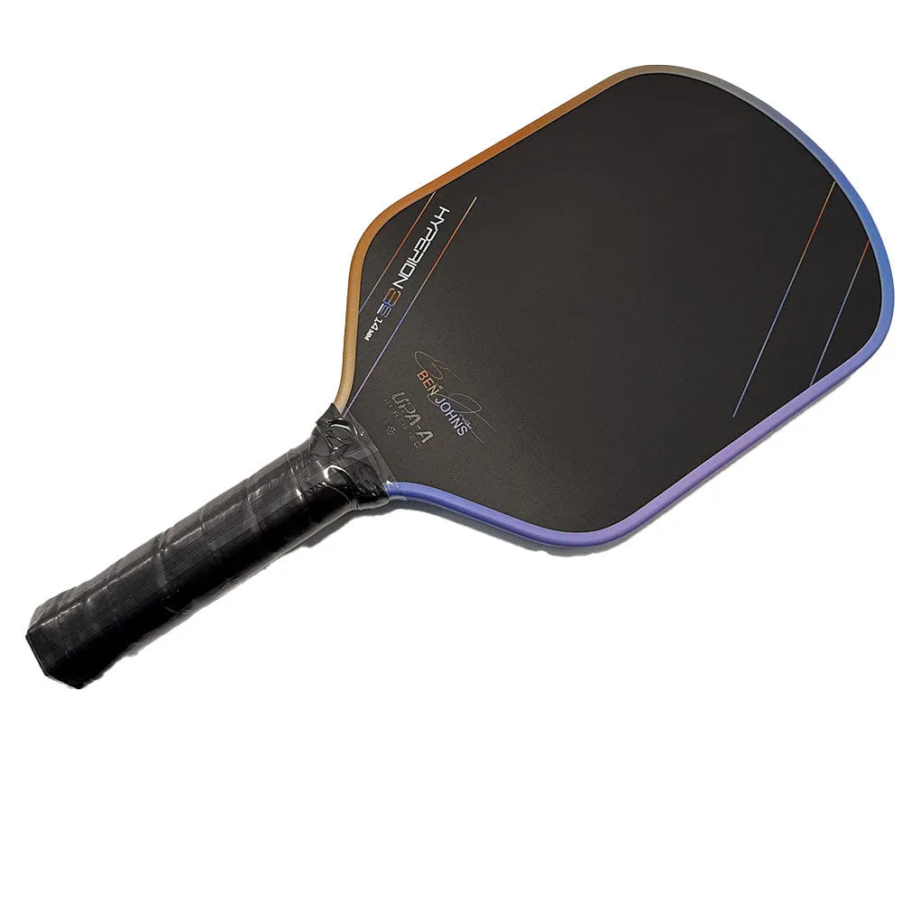 Pickleball paddle with carbon fibre matte surface showing cloth pattern texture