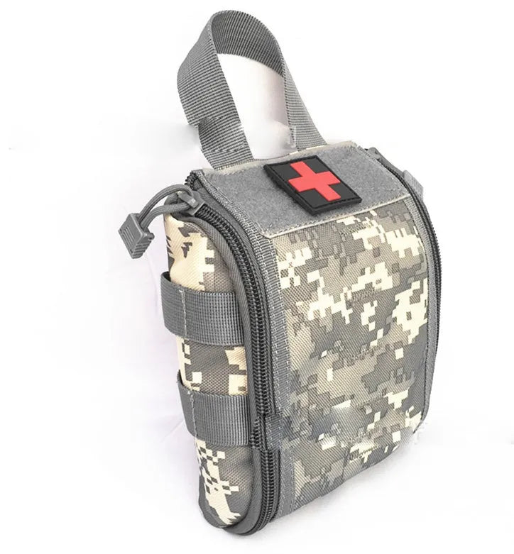 Tactical medical kit with first aid supplies for outdoor camping and mountain climbing