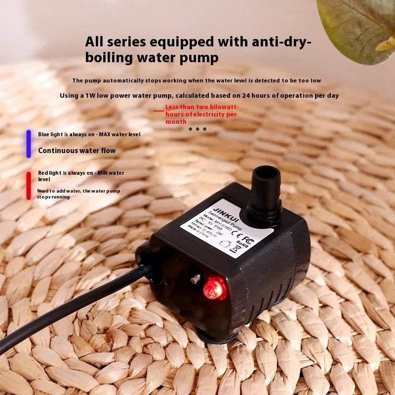 Crystal ball automatic circulating filter pet water dispenser 1800ml USB for cats