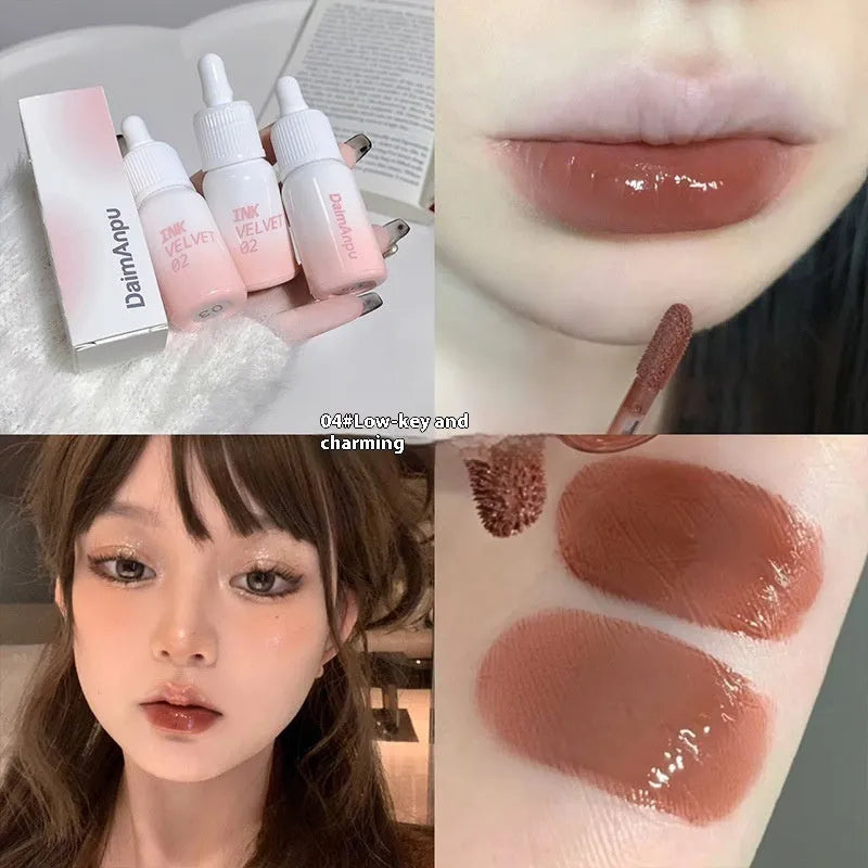 Mirror Lip Lacquer tube in one of four shades: Spring Day Wilderness, Orange Tabby Cat Diary, Low-Key Charming, or Misty Berry.
