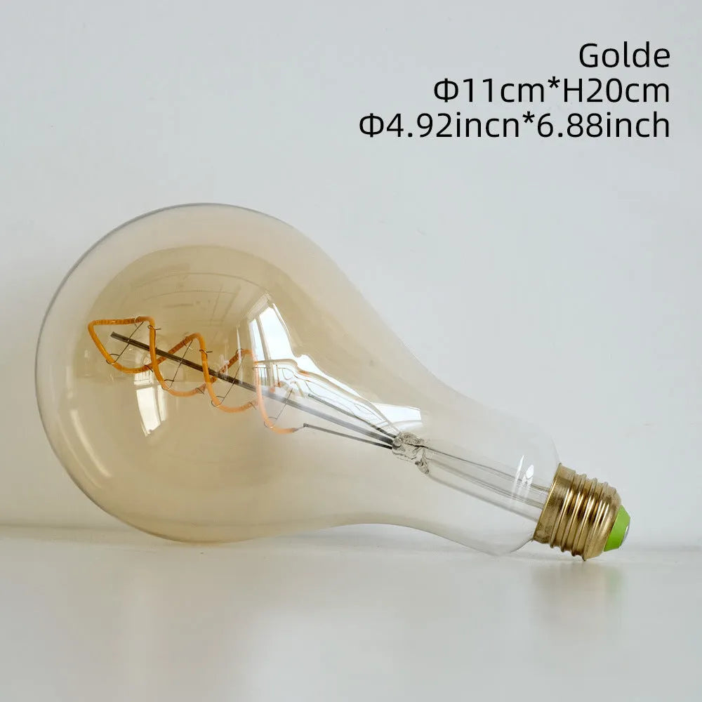 Double helix spiral LED soft light strip in gold or grey finish with 110mm by 200mm dimensions