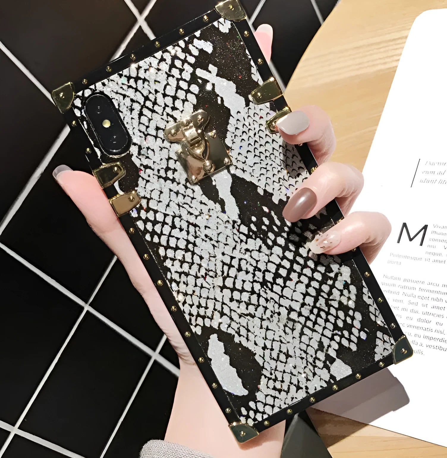 Serpentine solid colour TPU back cover case for Apple iPhone, black finish