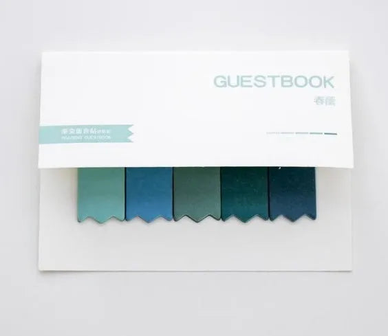 Gradient colour creative office memos self-adhesive sticky notes set 12cm x 8.5cm 8 styles