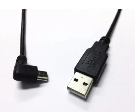USB Mini 5Pin right angle male to USB 2.0 A male cable 0.2 metres black
