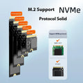Black external hard disk enclosure for M.2 NVME SSDs with Type-C port