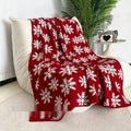 Personalised Christmas blanket with festive cartoon pattern in seasonal colour design