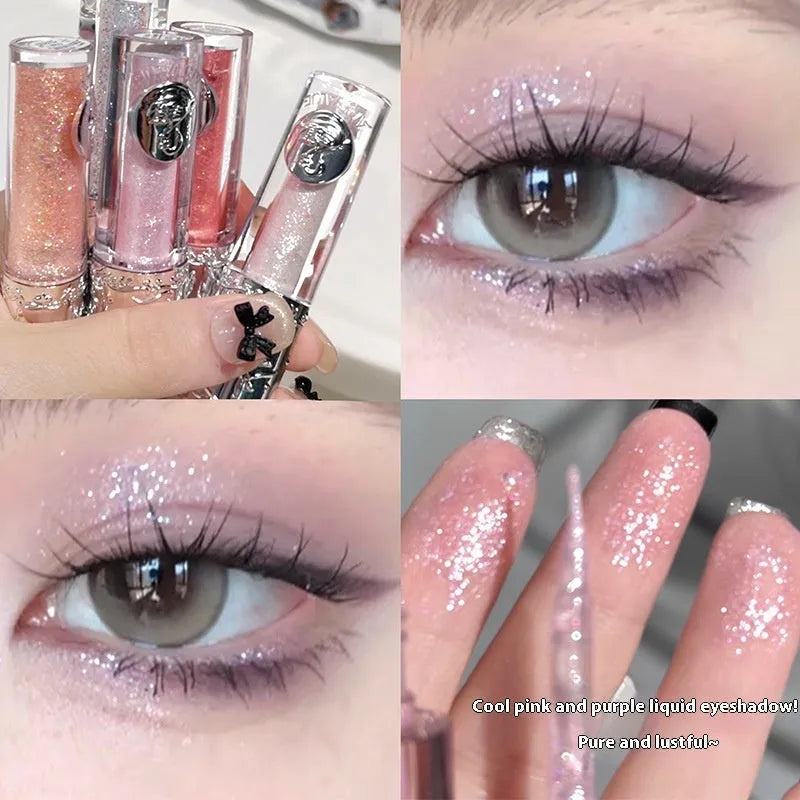 Ballet Liquid Eye Shadow in five metallic shimmer shades: Sakura Field, Doll Log, Butterfly Paradise, Nutcracker, and Pillow Fairy Tale.