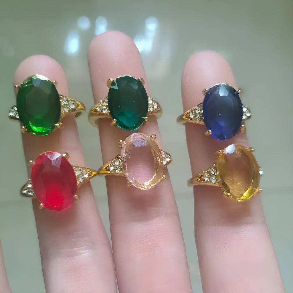 Inlaid zircon love heart-shaped open ring for women in adjustable alloy finish