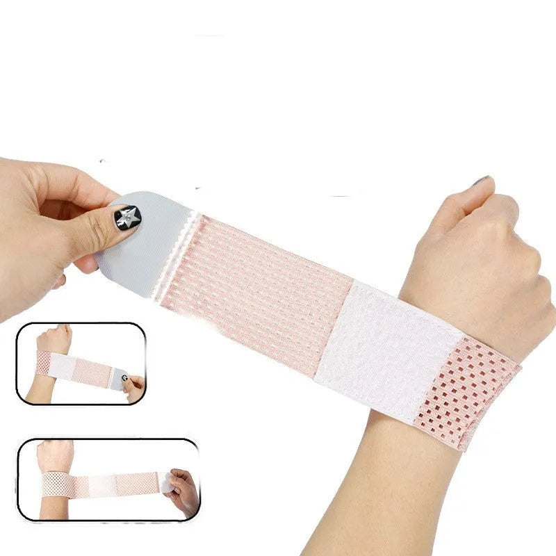 High elastic breathability athletic wristguard in choice of pink, black, or grey colours