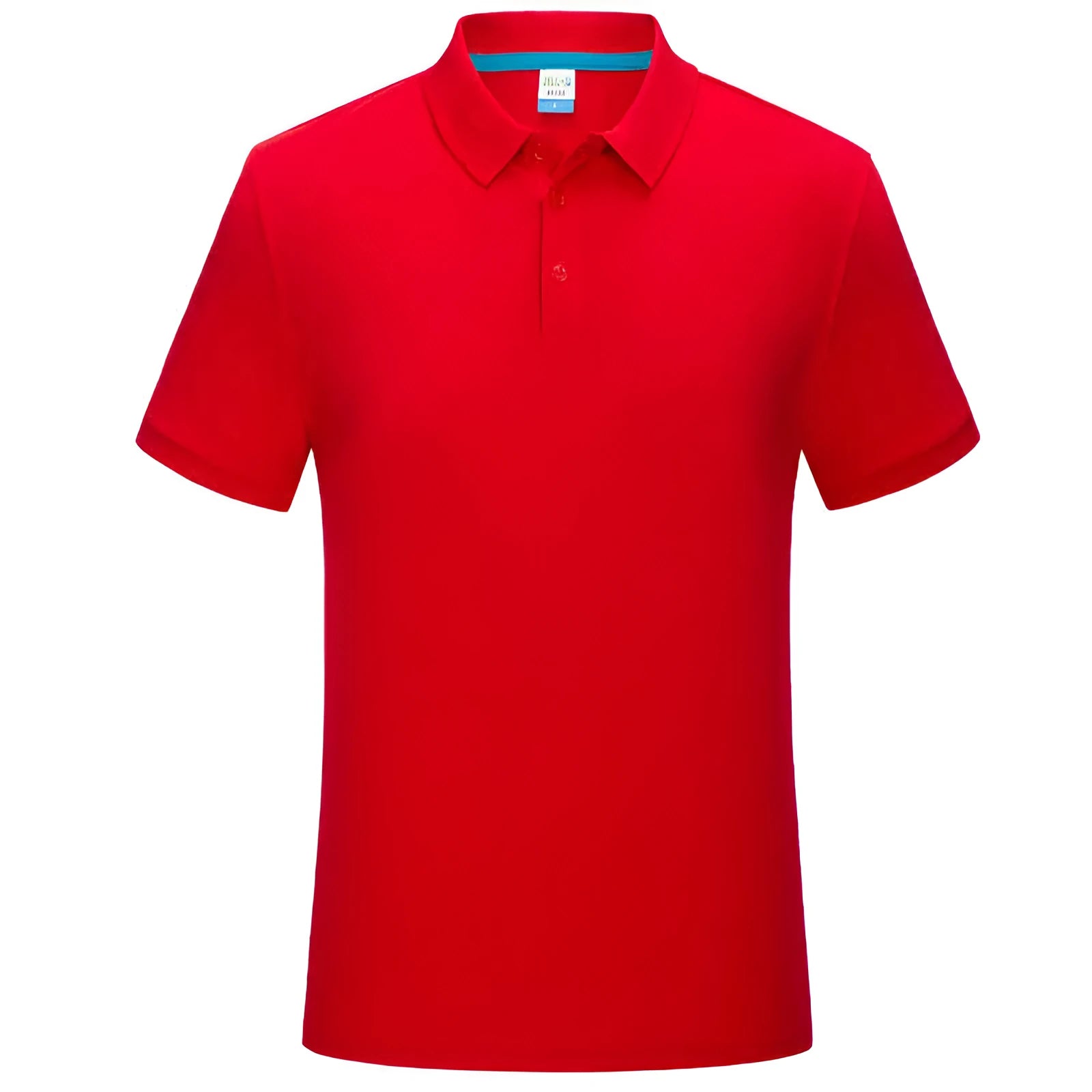 Lapel short sleeve casual shirt in combed cotton, side slit, available in multiple colours on light background