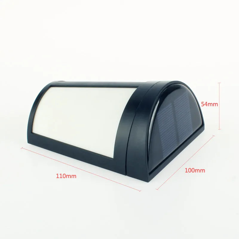 Solar wall lamp with six LED lights and smart sensor for outdoor garden or courtyard illumination
