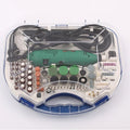 Miniature grinder set with speed control polishing machine for jade crafts on a workbench